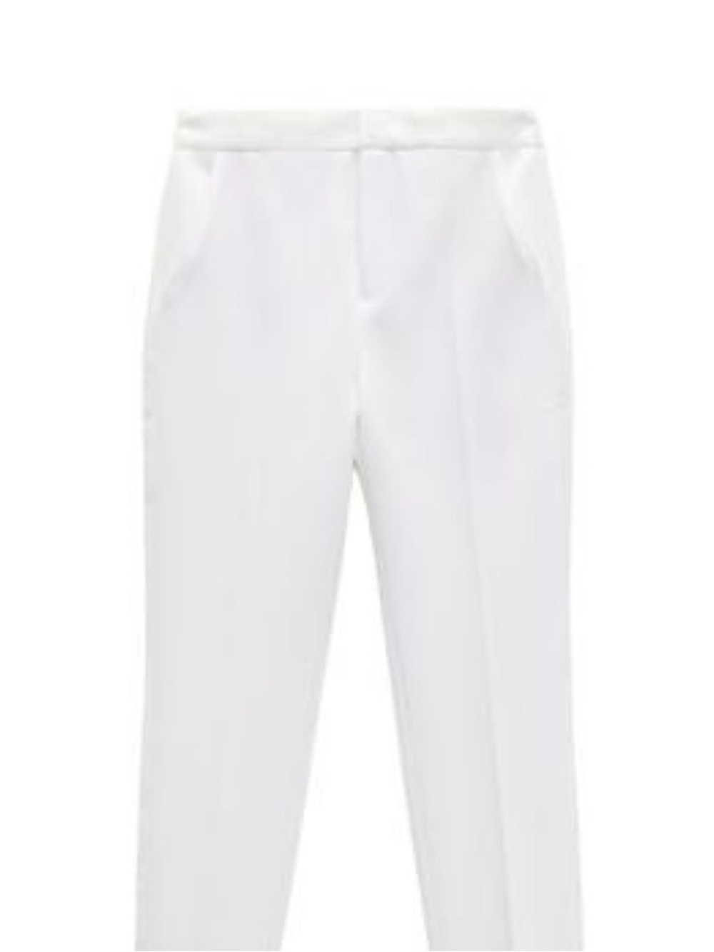 Zara White TUXEDO CIGARETTE PANTS